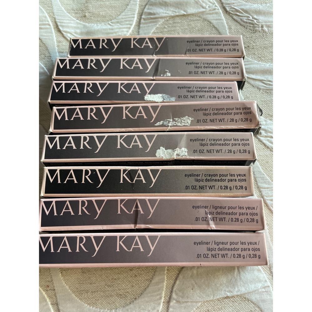 Mary Kay Eyeliner Pencil Lot of 8 Black Brown Navy Jade Amethyst Violet Denim